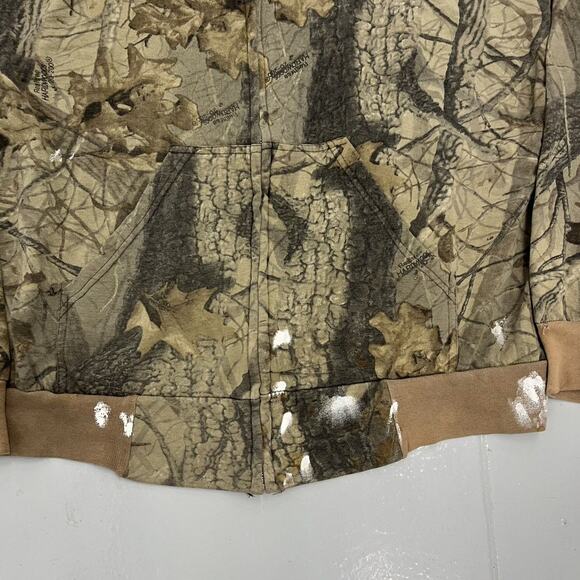 Vintage 90s Realtree Camo Zip Up Hoodie Sweatshirt - Picture 2 of 5